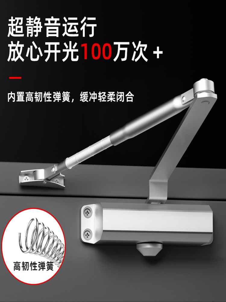 Stainless Steel Door Automatic Closer Silent Door Closer for Home Sliding Doors Hydraulic Buffer Automatic Door Opener