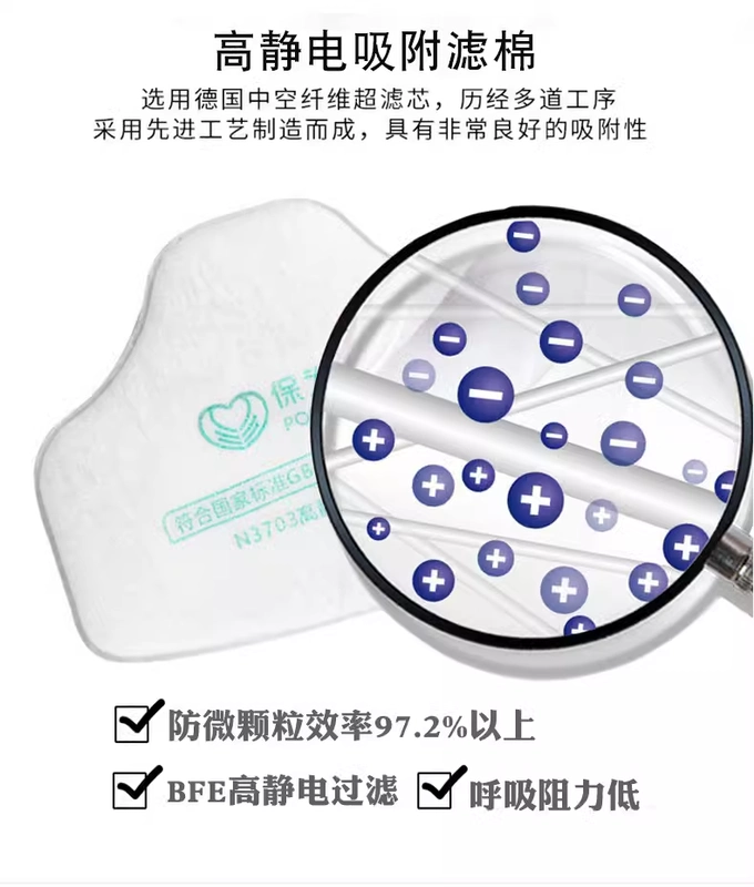 Baoweikang chính hãng 3700 mặt nạ phòng độc chống bụi phun sơn thuốc trừ sâu sơn mùi hóa học mặt nạ chống khí miệng và mũi mặt nạ phòng bụi