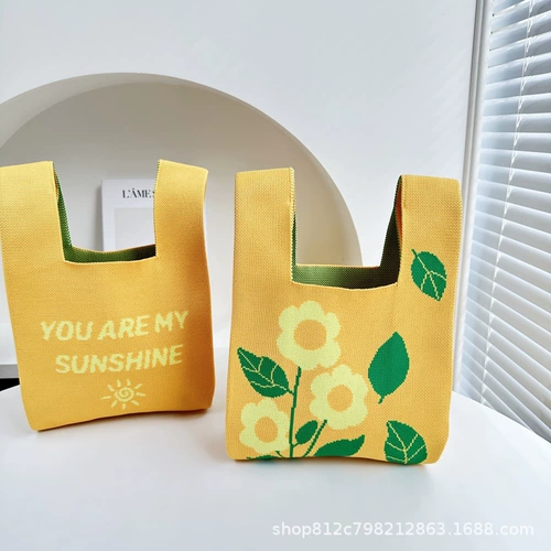 Оригинальный дизайнерский трикотажный жилет на одно плечо, сумка через плечо, в цветочек