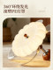 Hp Lighting French Cream Vintage Fan Light Walnut Color Petal Shape Bedroom Silent Eye Protection Ceiling Fan Light