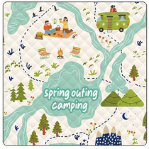 Pinsheng outdoor camping picnic mat park spring outing picnic lawn tent mat moisture-proof floor mat thickened waterproof