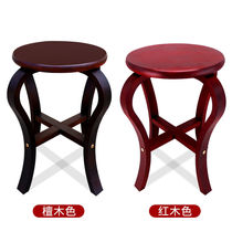 Guzheng stool childrens adult stool round stool curved stool y-leg piano stool portable removable assembly solid wood stool knot