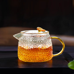 Teapot for Brewing Tea, Household Glass 2025 New Model, Tea-Water Separation Flower Teapot, Single-Person Tea Set, High Temperature Resistant, Open Flame Safe