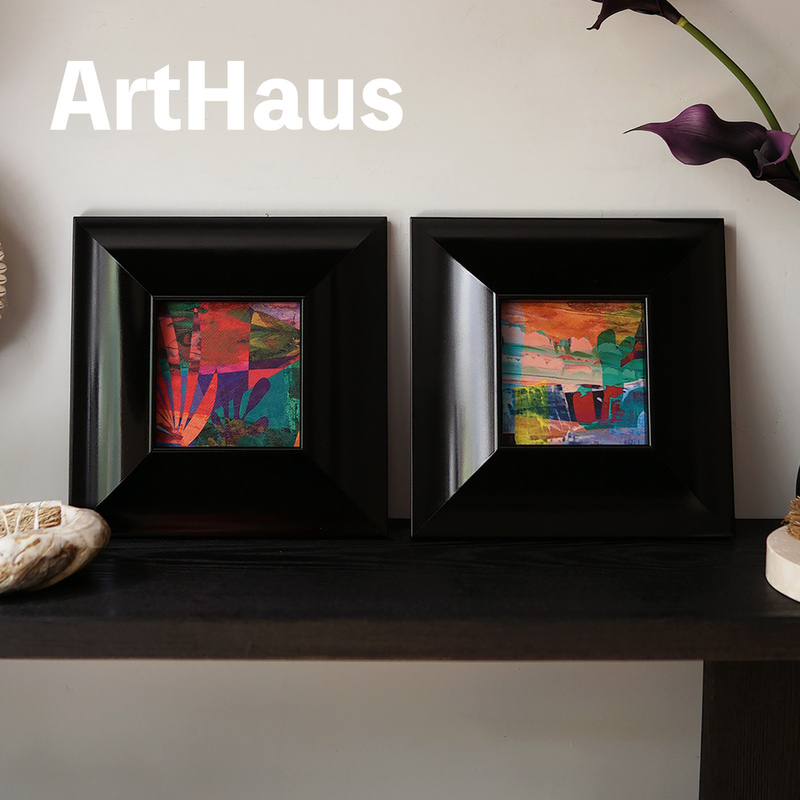 Arthaus Tropical Plant Gradient Color Abstract Bauhaus Decorative Painting Black Atmosphere Three-Dimensional Frame Arthaus Tropical Plant Gradient Color Abstract Bauhaus Decorative Painting Black Atmosphere Three-Dimensional Frame