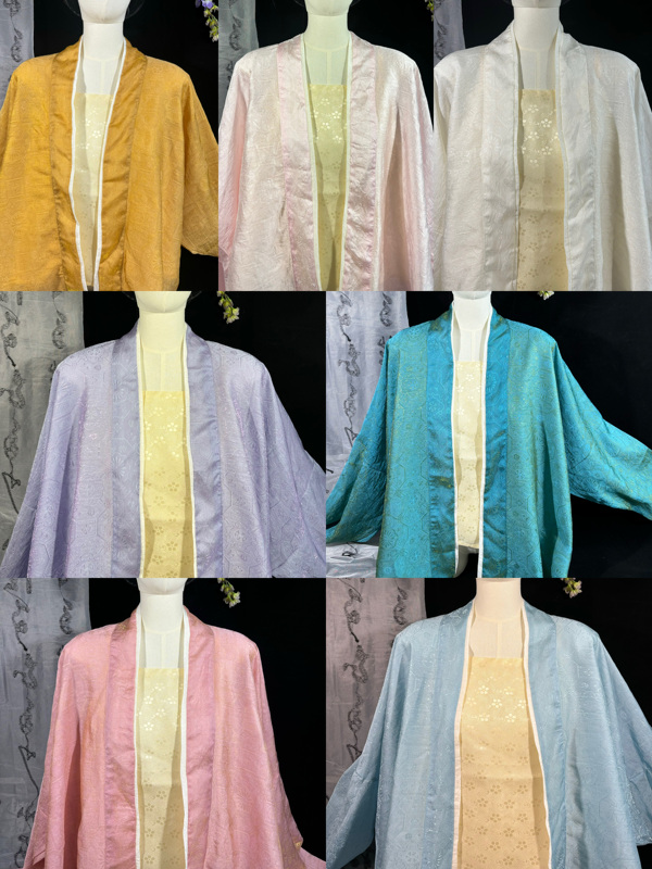 【Yunxiu Qiji · Airplane Sleeves】Dark Pattern Seven-Color Iridescent Brocade Airplane Sleeves Hanfu Daily Wear Spring, Summer, Autumn 【Yunxiu Qiji · Airplane Sleeves】Dark Pattern Seven-Color Iridescent Brocade Airplane Sleeves Hanfu Daily Wear Spring, Summer, Autumn