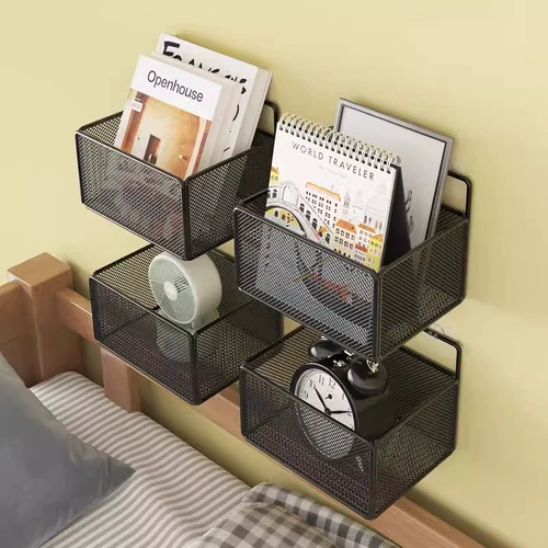 Настенная полка для хранения артефактов, настенная подвесная корзина, прикроватная тумбочка для студенческого общежития, полка без дырокола, ящик для хранения