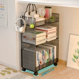 Стеллаж для хранения на столе, полка для хранения, тележка на колесиках для старшеклассников, которую можно поставить под стол для хранения книг и сумок, шкаф со шкивом