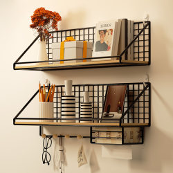 Wall Storage Rack Punch-Free Wall Hanging Basket Wall Bedside Bed Student Dormitory Good Food Snack Storage Rack