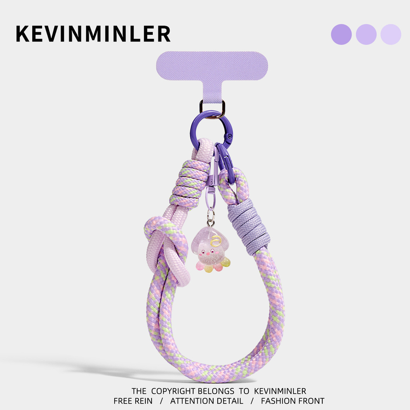 Kevinminler Original Purple Jellyfish Phone Lanyard Bag Pendant Keychain High-End Accessory Gift Kevinminler Original Purple Jellyfish Phone Lanyard Bag Pendant Keychain High-End Accessory Gift