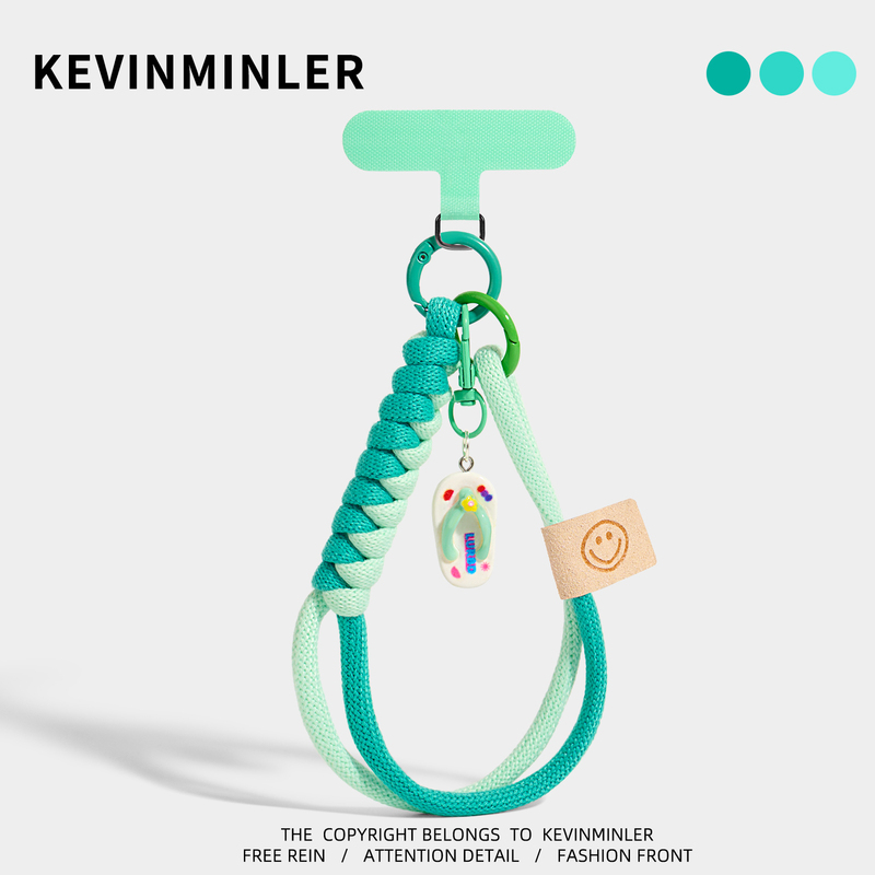 Kevinminler Original Green Flip-Flops Phone Lanyard Bag Pendant Keychain High-End Car Decoration Gift Kevinminler Original Green Flip-Flops Phone Lanyard Bag Pendant Keychain High-End Car Decoration Gift