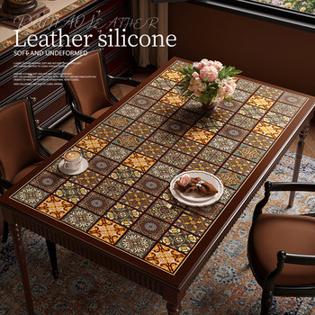 American retro tablecloth dining table mat waterproof and oil-proof tiles American retro tablecloth dining table mat waterproof and oil-proof tiles