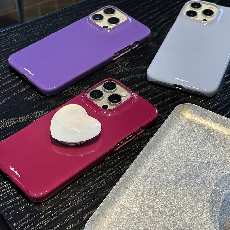 Redballoon Pantone Colors Korean Imported Apple Film Phone Case High-End Simple Solid Color Single-Layer Glossy Half-Cover Phone Case Hard Case Soft Case