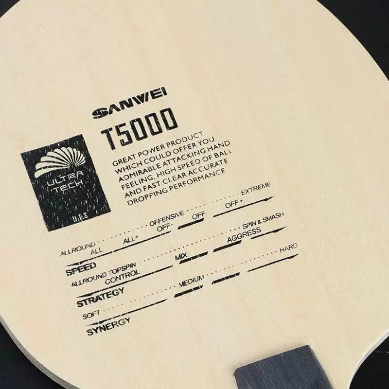 Оригинальная ракетка для настольного тенниса Sanwei T5000 Blad 5 Wood & 2 C