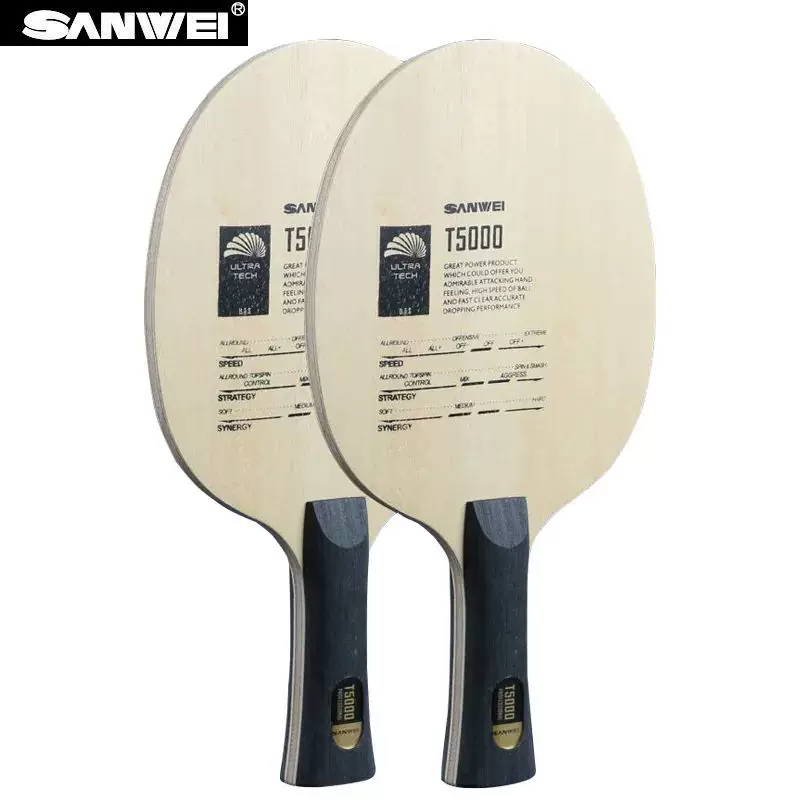 Оригинальная ракетка для настольного тенниса Sanwei T5000 Blad 5 Wood & 2 C