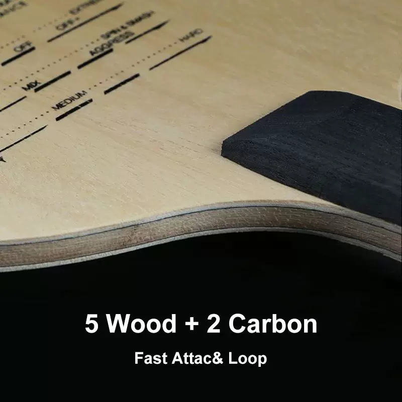 Оригинальная ракетка для настольного тенниса Sanwei T5000 Blad 5 Wood & 2 C