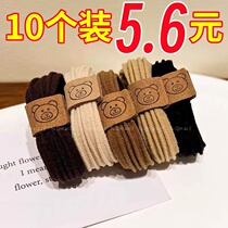 Cute bear hair band headband high elastic Japanese rubber band hair thickening soft girl high ponytail hair band hair accessories