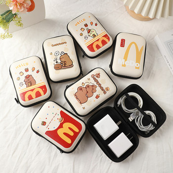 Data cable storage bag portable finishing box prevents falling