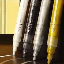 White acrylic marker pen waterproof non-fading quick-drying acrylic pen hand-painted opaque graffiti pen Gouka pen brush