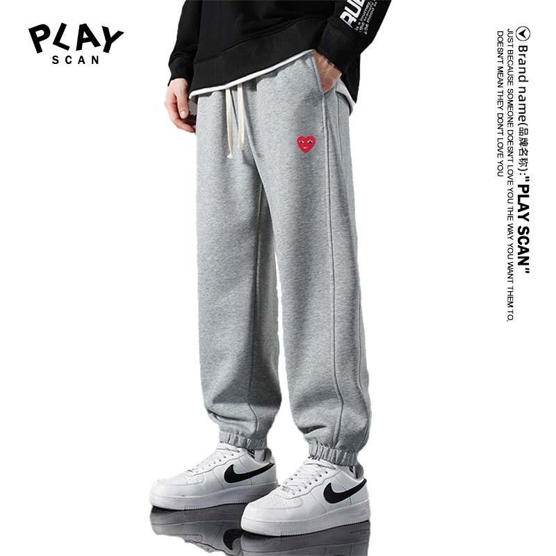 Play Official Sweatpants Running High-Street Loose Sports Joggers Unisex Autumn American Style Gray Versatile Casual Pants