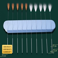 Зашифрованная серебряная игла куриная перьевая палка 5+ Крейновый перо 5+ коробка для хранения