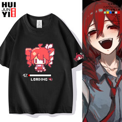 Utau Chimera Accent Teto Short-Sleeved T-Shirt Pure Cotton Loose Half-Sleeved Two-Dimensional Tops and Pain Clothes