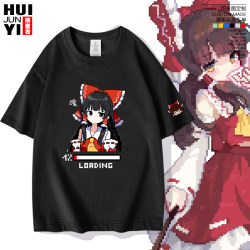 Boli Lingmeng Peripheral Short-Sleeved T-Shirt Oriental Project Loose Half-Sleeved Summer Men's and Women's Pure Cotton Two-Dimensional Pain Clothes