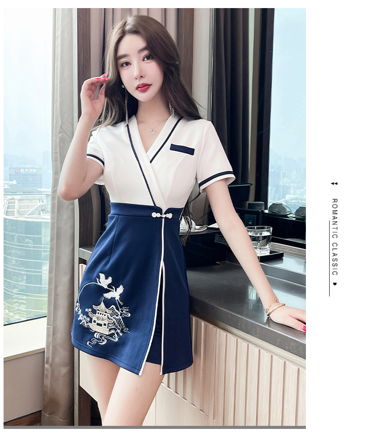 C3435 1120K VÁY ĐẦM LIỀN THÂN NỮ RUUREAG MÙA HÈ PHỤC CỔ CỔ ĐIỂN THỜI TRANG NỮ G04 SẢN PHẨM MỚI