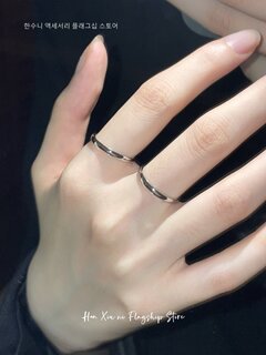 Light luxury ultra-glitter plain ring spherical silver delicate fashion trend high-end couple style index finger ring for women