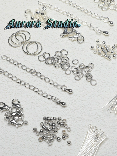 Аврора с серебристым серебро -кептом цветовой законный материал материал для пряжки омаль