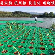 New type of lotus special artificial ecological floating island water planting floating plate floating bed square landscaping floating island plate
