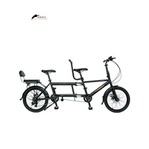 Adulte 20 Inch Variable-speed Folding Mother-son Bike Lovers Sightseeing Duo Ride Double Sitting Trio Bikers Bikers