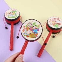Childrens musical instruments baby Chinese dream traditional auspicious rattle snare drum infant hand drum retro rattle toy