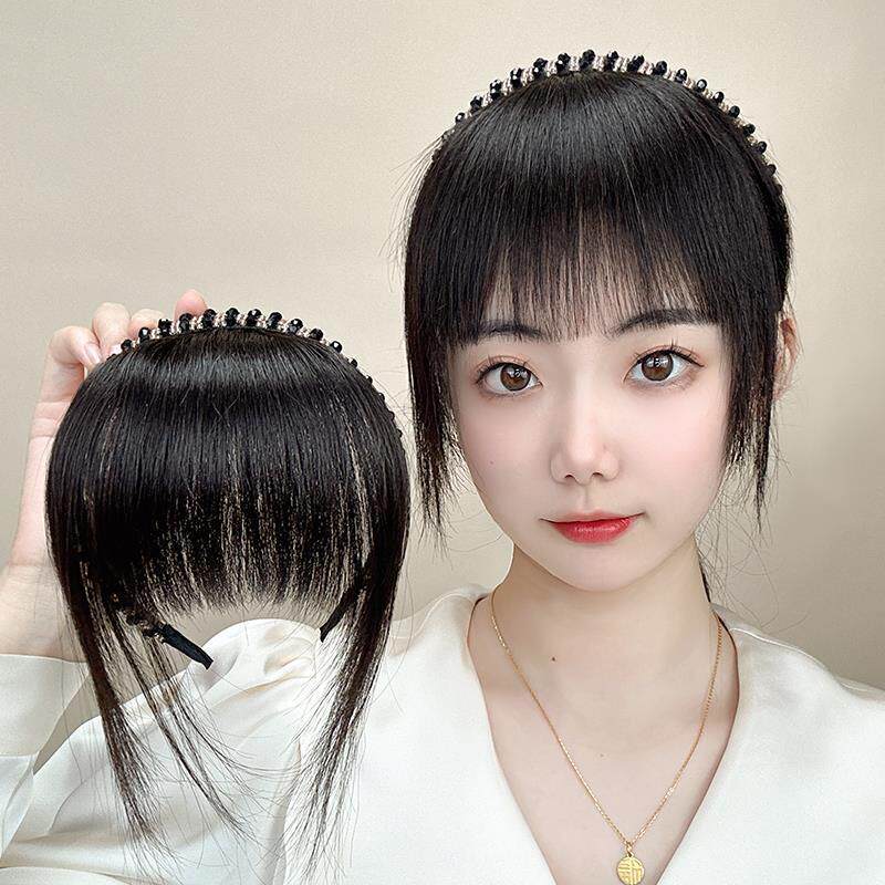 防真发女辫子发箍刘海一体:拯救颜值的“隐形盔甲”_刘海片_淘宝美妆网