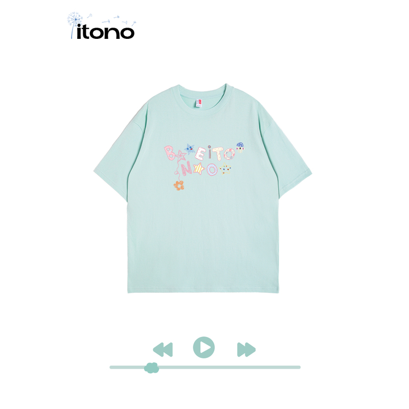 Itono American-Style Design Colorful Letter Print Short-Sleeve T-Shirt for Women Dopamine Summer Super Cute Pure Cotton Top Itono American-Style Design Colorful Letter Print Short-Sleeve T-Shirt for Women Dopamine Summer Super Cute Pure Cotton Top