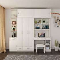 gy home computer desk with wardrobe plus bookcase bookshelf combination childrens student writing desk one-piece desk cabinet