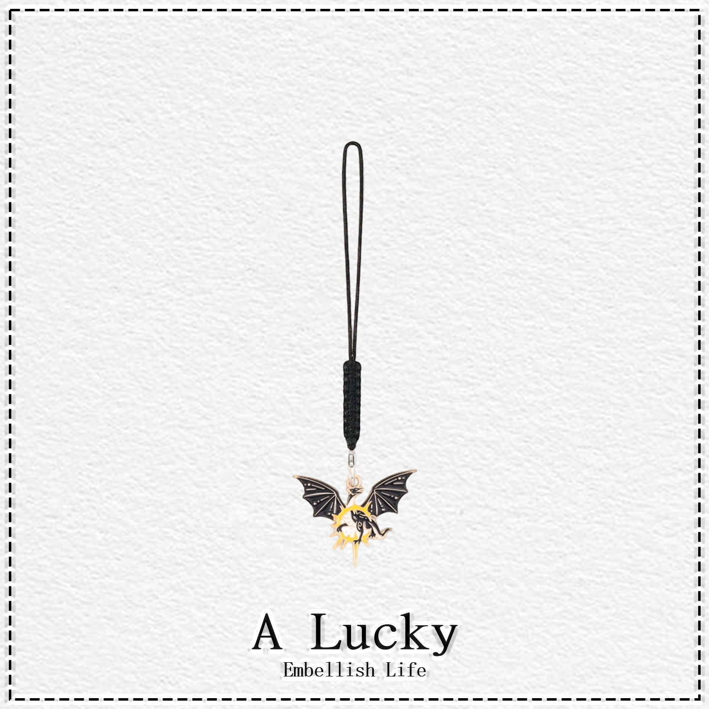 Starry Sky Dragon Phone Charm, Dark Style Shining Sun USB Flash Drive, AirPods Pendant, Phone Chain, Broken Moon, Flowers, Headphones