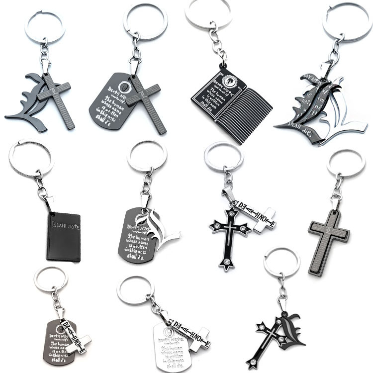 Japanese Anime Death Note Double L Logo Alloy Key Pendant Book Death Note