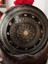 Bronze drum with a diameter of 60 cm twelve zodiac drum heads and a height of 30 cm.