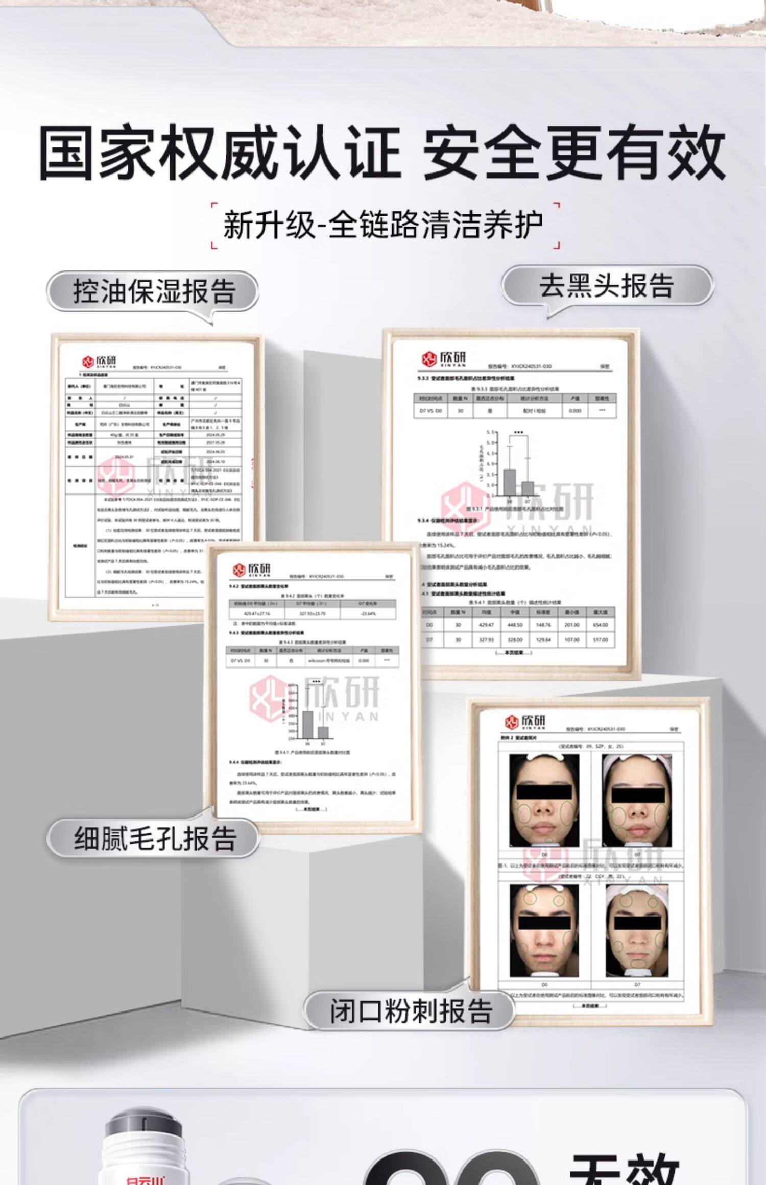 广药白云山 壬二酸净肤清洁泥膜棒  壬二酸+水杨酸双效   导出毛孔   细嫩净孔   李若彤同款   40g/瓶