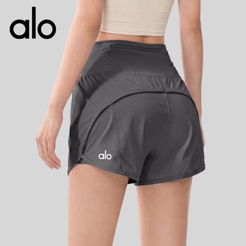 Aio Fake Two-Piece Quick-Dry Sports Shorts for Women, New Summer Style, Loose Fit, Anti-Exposure, Running Training Yoga Shorts Aio Fake Two-Piece Quick-Dry Sports Shorts for Women, New Summer Style, Loose Fit, Anti-Exposure, Running Training Yoga Shorts