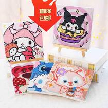Cartoon full diamond stickers handmade material package with frame diamond painting manufacturer street stall