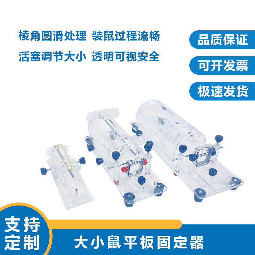 大小鼠平板固定器腹腔注射小白鼠固定器透明可视全尺寸厂家直销