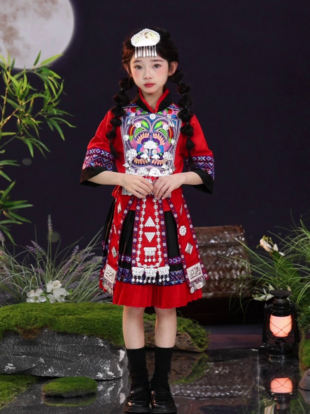 苗族 百子衣 刺繍 子供服 古布 ethnic embroidery