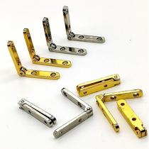 6Pcs 90 Degree Hinges Zinc Alloy Seven-letter Spring Hinge f
