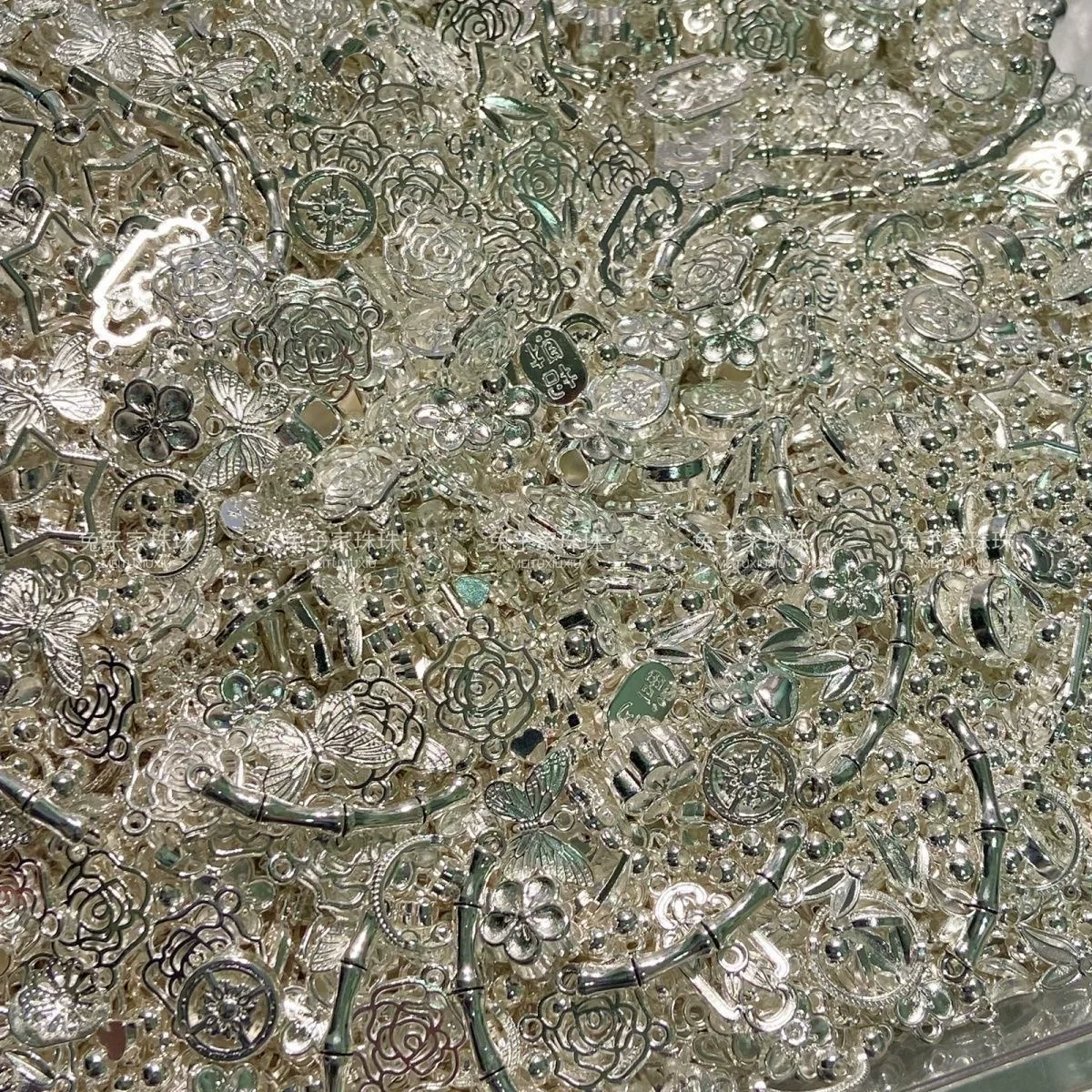 Серебренное подвесное изделие с кисточками, бусами, бисерной браслет, китайский шпилька для волос, аксессуар, аксессуары, 100 шт, DIY