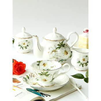 European tea set, coffee cup and saucer set, bone china coffee set, british afternoon tea set, ceramic black tea cup