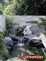 Natural rockery stone black mountain stone large garden courtyard fish pond landscaping Japanese style dry landscape stone