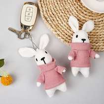 Sweatshirt Bunny Keychain Pendant Plush Doll Cartoon Doll Ba