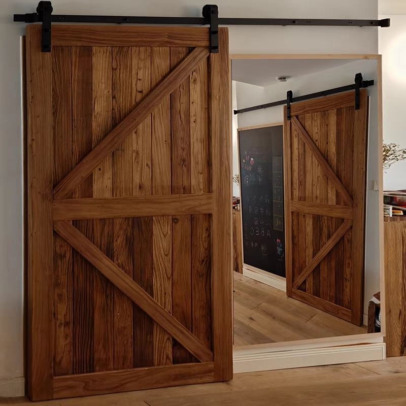 Old Elm Wood Set Doors, Weathered Wood Solid Wood Doors, Barn Doors, Hanging Doors, Sliding Doors for Guesthouses and Hotels in Wabi-Sabi Style