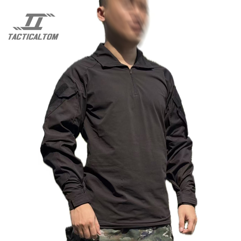 G3 Cotton Fabric Outdoor Workwear Frog Suit Black Unisex Spring and Autumn Breathable Wear-Resistant Mountaineering Hiking Long-Sleeve